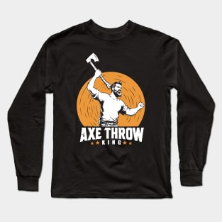 Vintage Axe Throwing manly Gift Long Sleeve T-Shirt